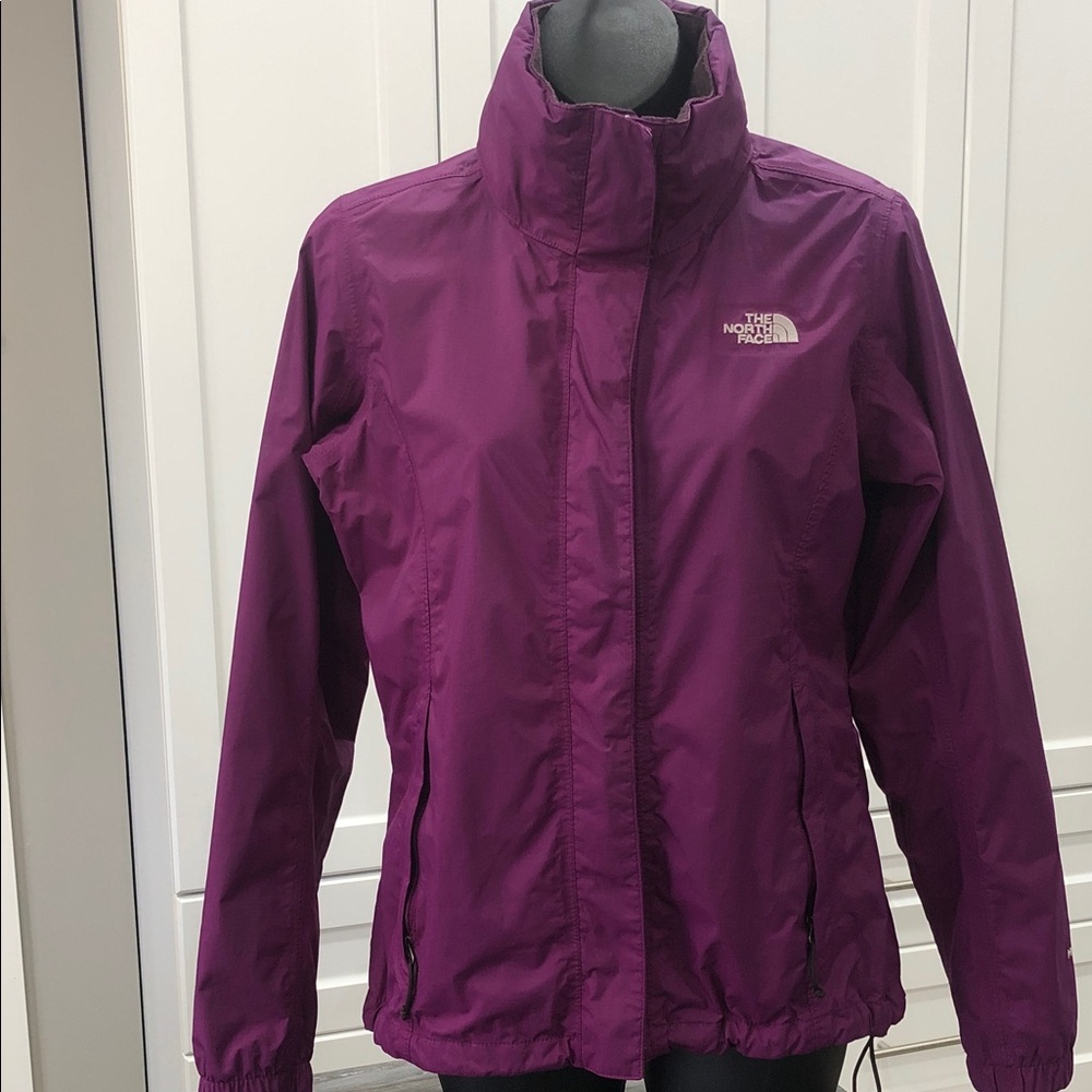 The North Face HyVent Shell Jacket – Women’s Small – Purple Hooded Rain Jacket